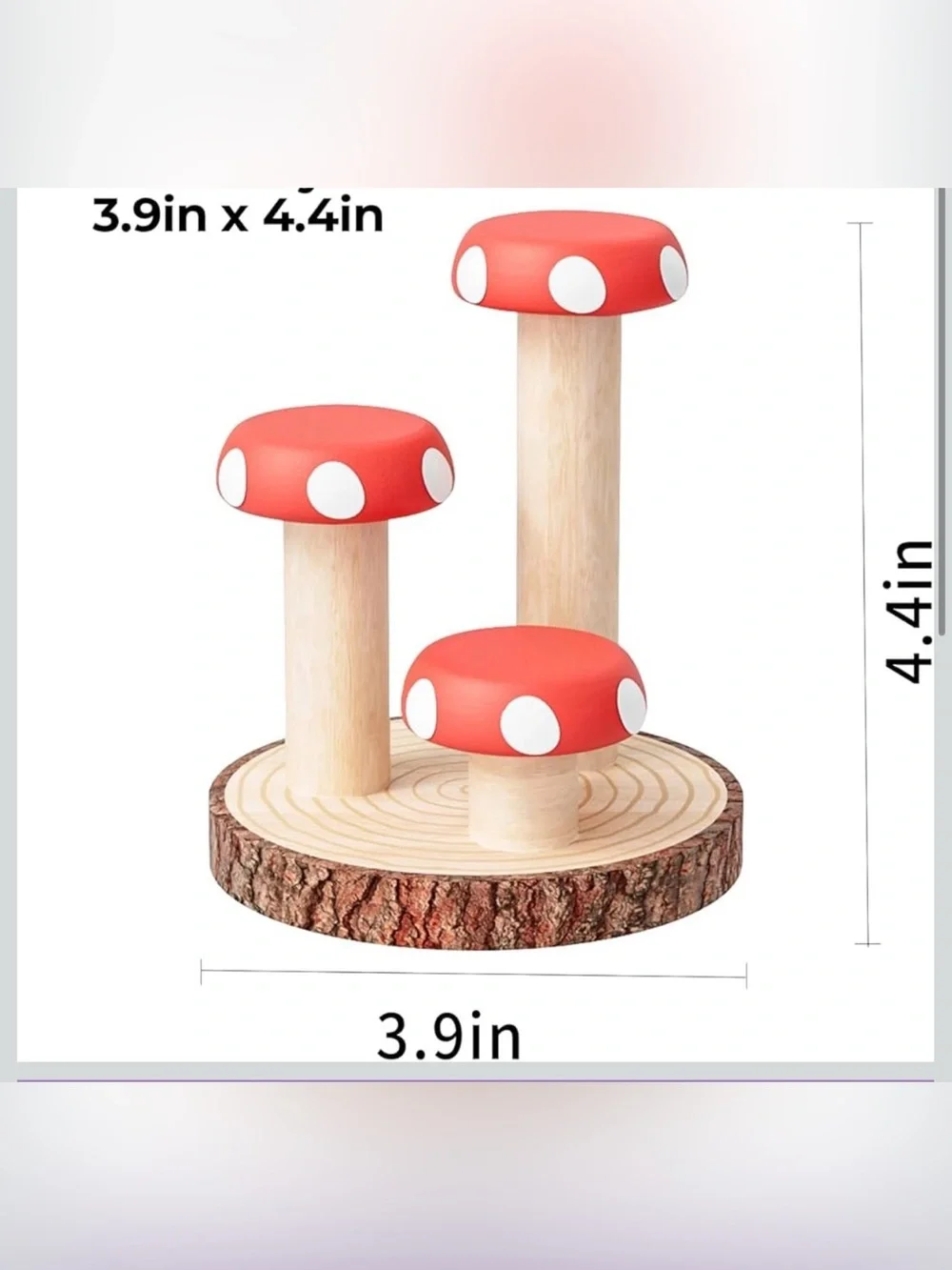 Red Mushroom Climbing Toy for Hamsters and Small Pets, NWT 🍄 🐹
